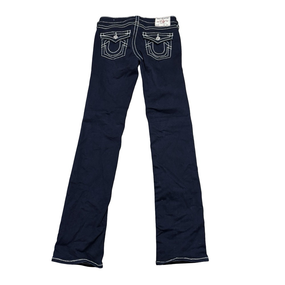 True Religion Billie Mid Rise Straight Leg Jeans Dark Wash Size 28 x 32